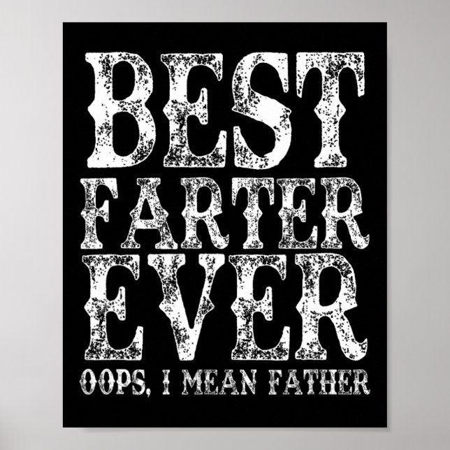 Farter Aldrig Oops I Elak Far Fart Funny Far Poster (Framsidan)