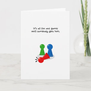 Fartfylld återställning, humoristiskt skojkort kort