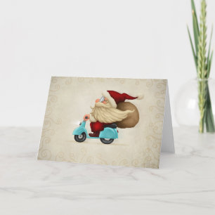 Fartfylld jultomten helgkort