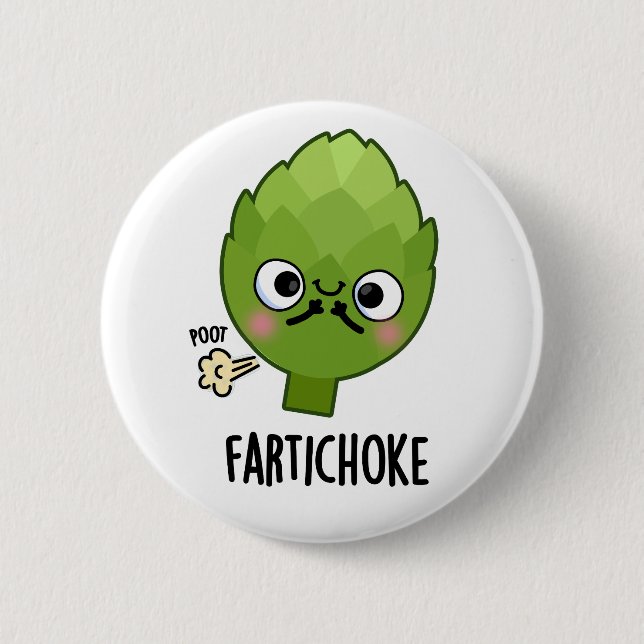 Fartichoke Funny Farting Artichoke Pun Knapp (Framsida)