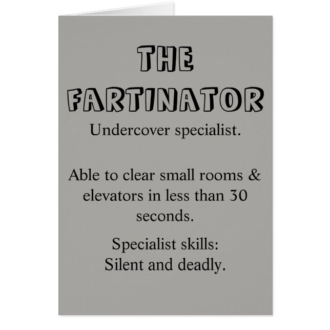 Fartinatorn Lycklig Fars dag Hälsningskort (Framsidan)