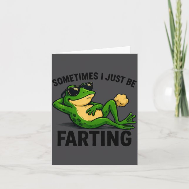 Farting Frog Sometimes I Just Meme Kort (Framsida)