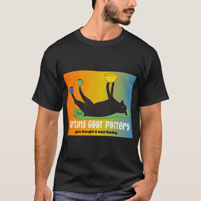 Farting Goat Pottery T Shirt (Framsida)