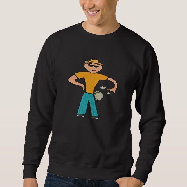 Farting Man Lång Ärmad Tröja (Framsida)