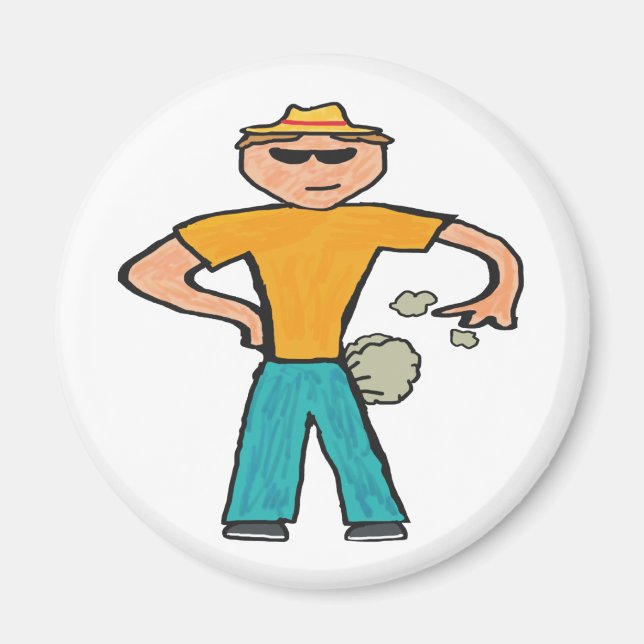 Farting Man Magnet (Framsidan)