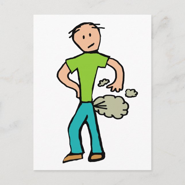 Farting Man Vykort (Framsida)
