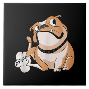 Farting Pitbull Älskare Funny Bulldog Hund Älska Kakelplatta