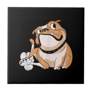 Farting Pitbull Älskare Funny Bulldog Hund Älskare Kakelplatta