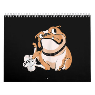 Farting Pitbull Älskare Funny Bulldog Hund Älskare Kalender