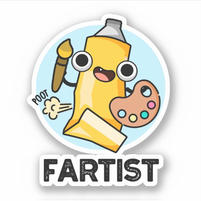 Fartist Funny Artist Pun Klistermärken (Framsida)