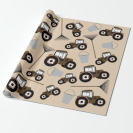 Fartutrustning för traktor Lastbil Mönster Presentpapper
