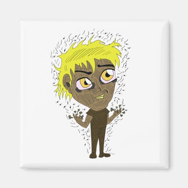 Farty Finger Chibi Magnet (Framsidan)