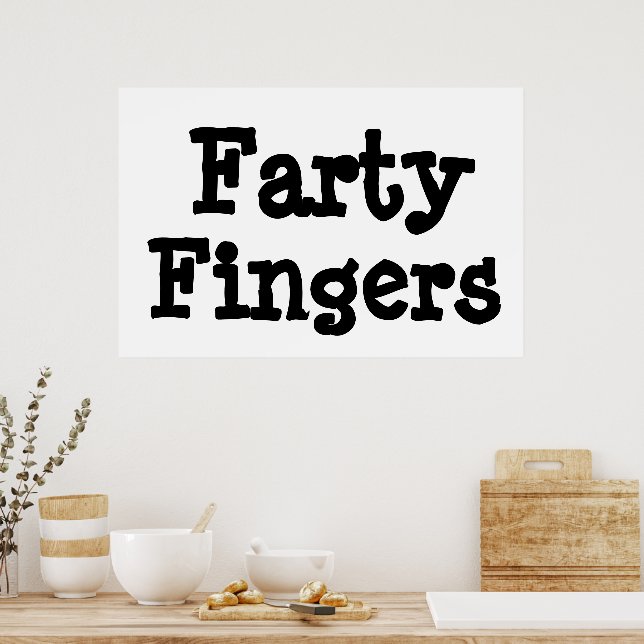 Farty Finger Poster (Kök)