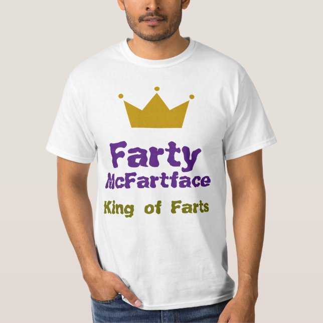 Farty McFartface - kung av fisar T-shirt (Framsida)