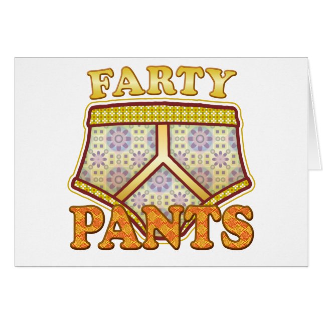 Farty Pants. Hälsningskort (Framsidan Horizontal)
