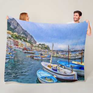 Fartyg av den Capri italien reser populär Fleecefilt