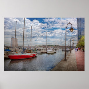 Fartyg - Baltimore, MD - en fin dag i Baltimore Poster