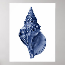 Fartyg - "Beach Decor Seashell Art" Poster