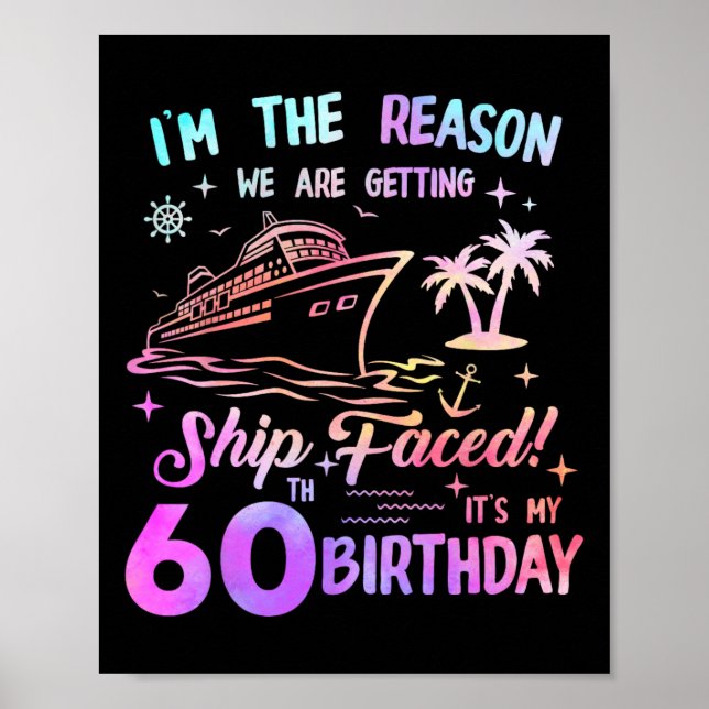 Fartyg Firade 60-årsdagskryssning 60-årig kryssnin Poster (Framsidan)