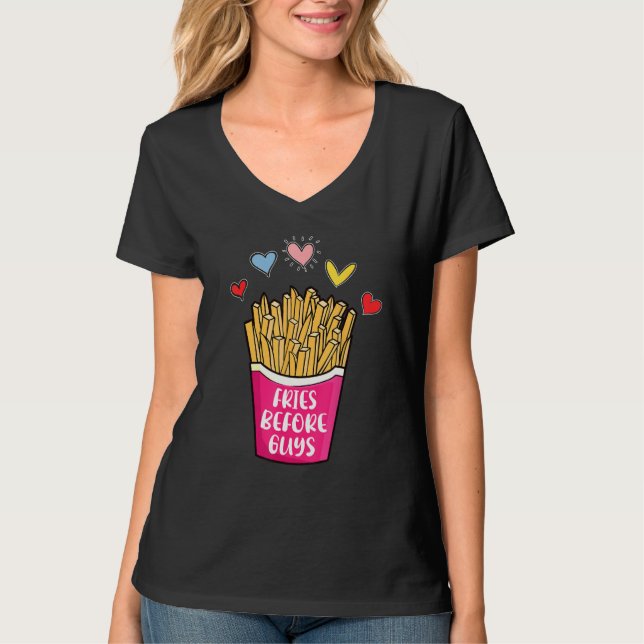 Fartyg före killar, tonårsflickor i Humor, valenti T Shirt (Framsida)