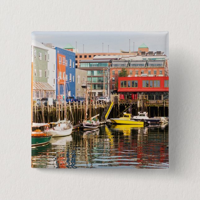 Fartyg förtöjde | Portland, Maine Knapp (Framsida)