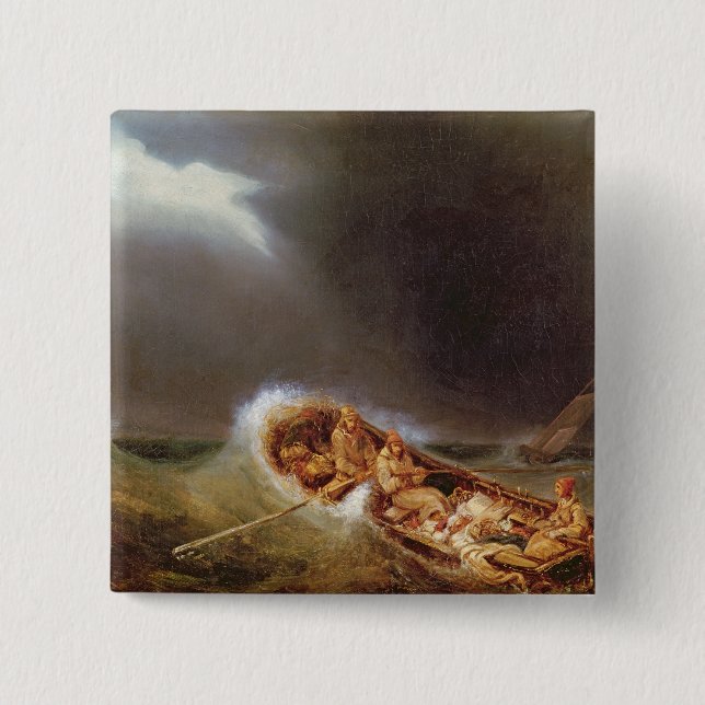 Fartyg från Dieppe som går tillbaka från fiske Knapp (Framsida)