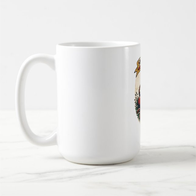Fartyg händer Kraken Pirat Tatuering Blixt Rolig N Kaffemugg (Vänster)