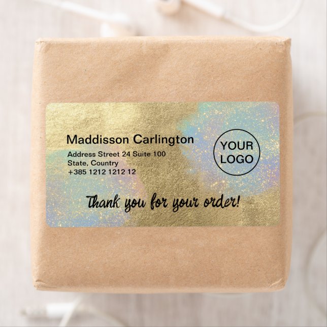 Fartyg i guld och i Irgivande Glitter Struktur Fraktsedel (Insitu)