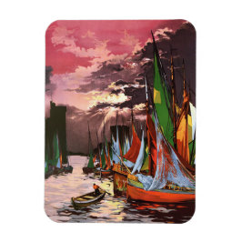 Fartyg i hamnen i La Rochelle Art Magnet