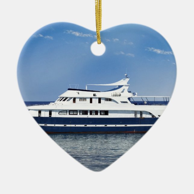 fartyg i havet julgransprydnad keramik (Framsidan)