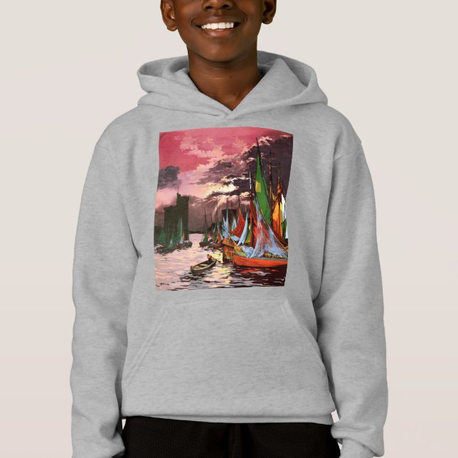 Fartyg i La Rochelles hamn Konst T Shirt (Framsida)
