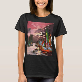 Fartyg i La Rochelles hamn Konst T Shirt