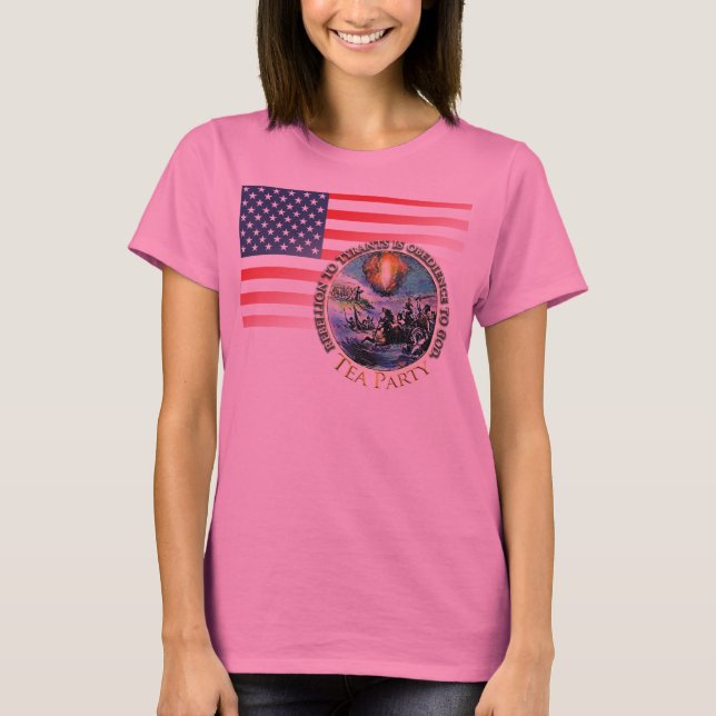 Fartyg i Tea Party Tee (Framsida)