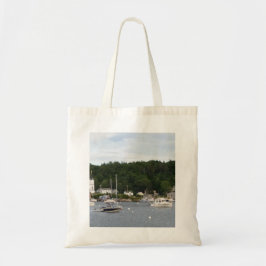 Fartyg i toto för Boothbay hamnbudget Tygkasse