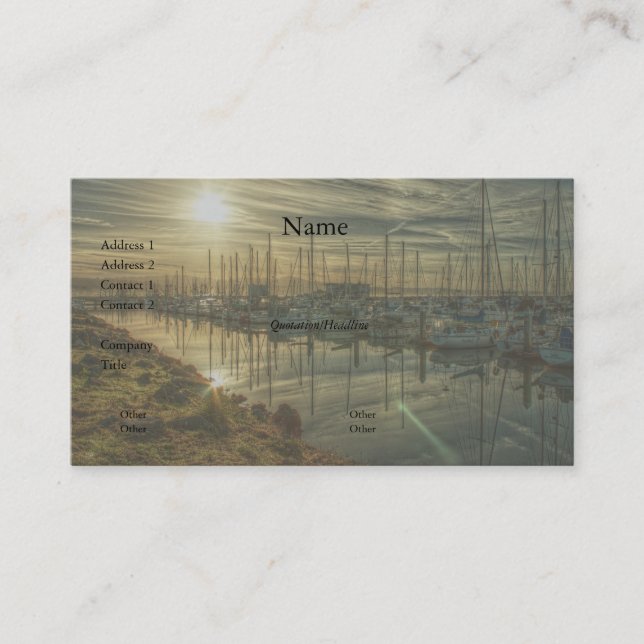 Fartyg i visitkorten för hamn 2 visitkort (Framsida)