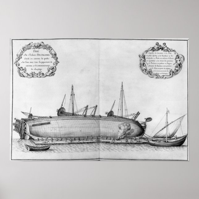 Fartyg ljugande på skrov poster (Framsidan)