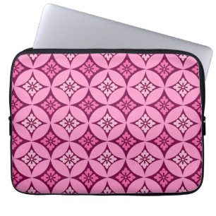 Fartyg med blomsterfilm, Rosa och Burgundy Laptop Sleeve