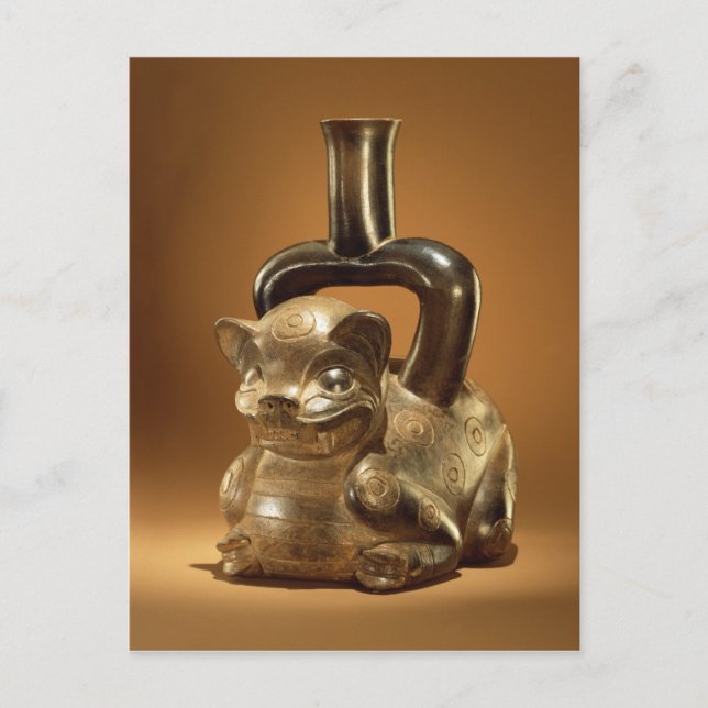 Fartyg med puma, Chavin Culture, c.90 BC Vykort (Framsida)