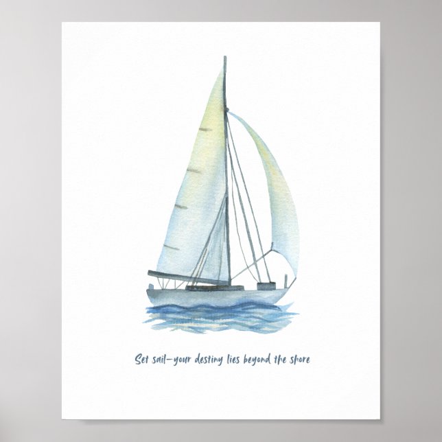 Fartyg och hav, Motivationsaffisch Poster (Framsidan)