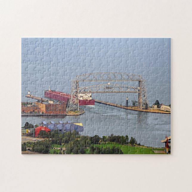 Fartyg och Lyftbro, Lake Superior Pussel (Horisontell)