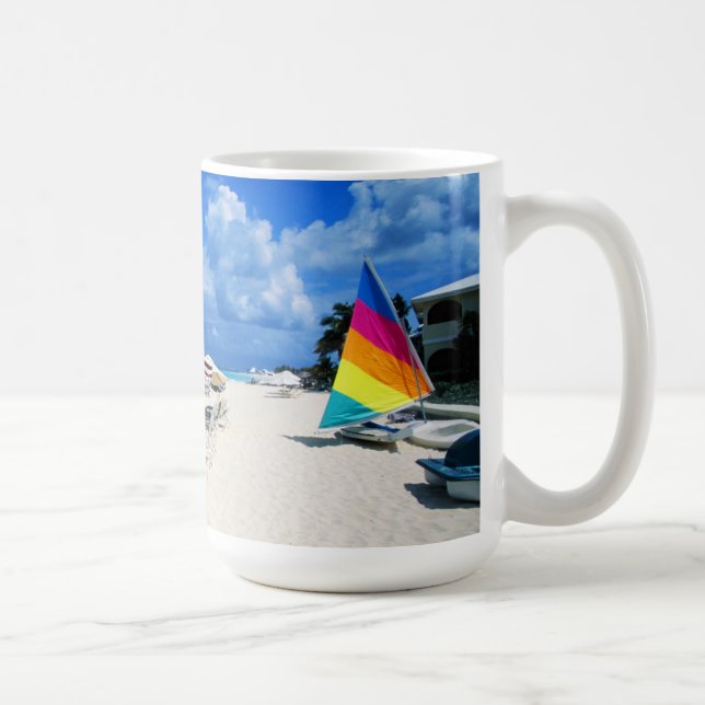 Fartyg och strandstolar kaffemugg (Höger)