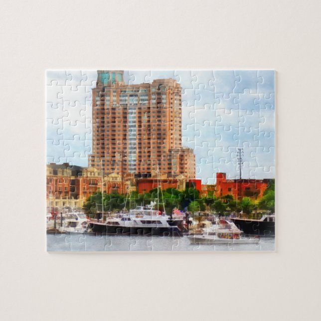 Fartyg på inre hamnBaltimore MD Pussel (Horisontell)
