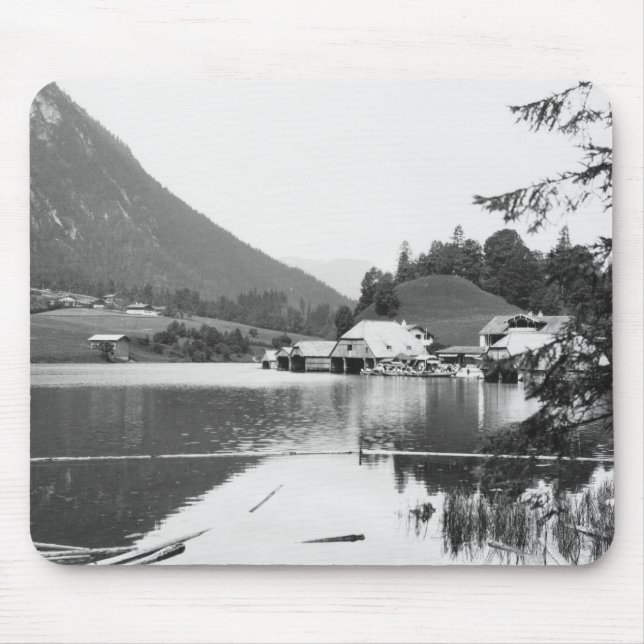 Fartyg på Konigssee, c.1910 Musmatta (Framsidan)