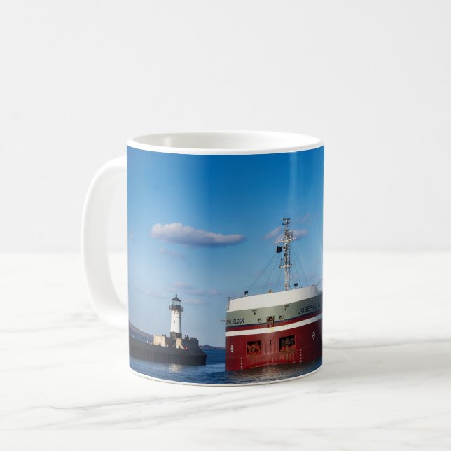 Fartyg på Lake Superior Joseph Block Kaffemugg (Framsida vänster)