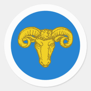 Fartyg på Ramsgaard Populace Badge Runt Klistermärke