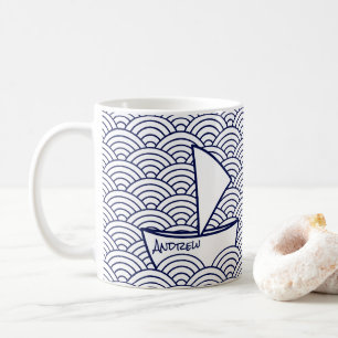 Fartyg på vågarmuggen kaffemugg