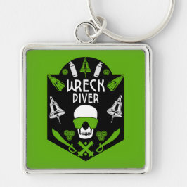 Fartyg Sea Divers Fyrkantig Silverfärgad Nyckelring
