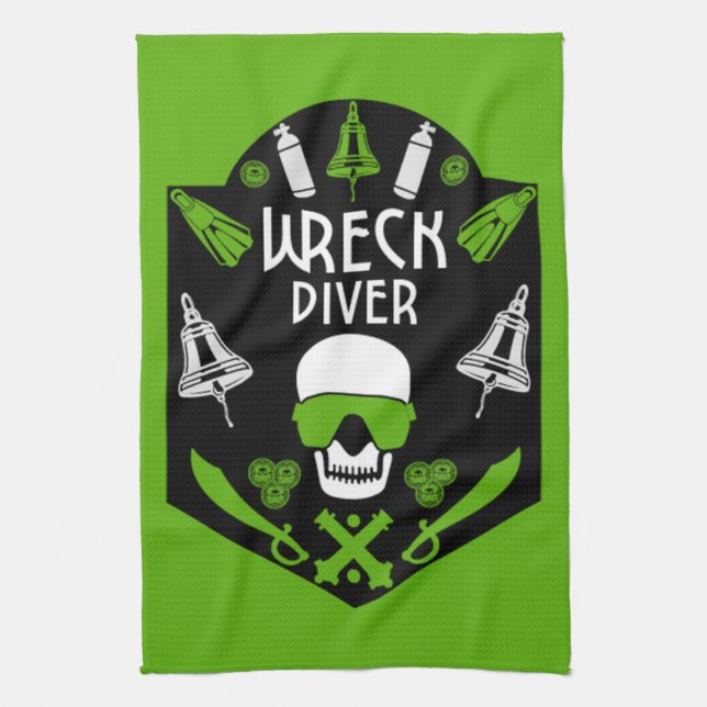 Fartyg Sea Divers Kökshandduk (Vertikal)