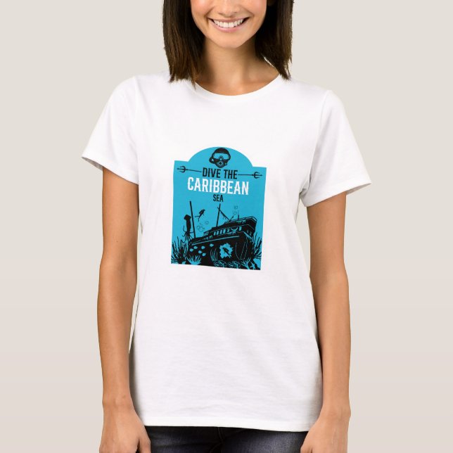 Fartyg Sea Divers T Shirt (Framsida)
