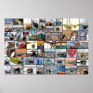 Fartygcollageaffisch 36 x 24 poster